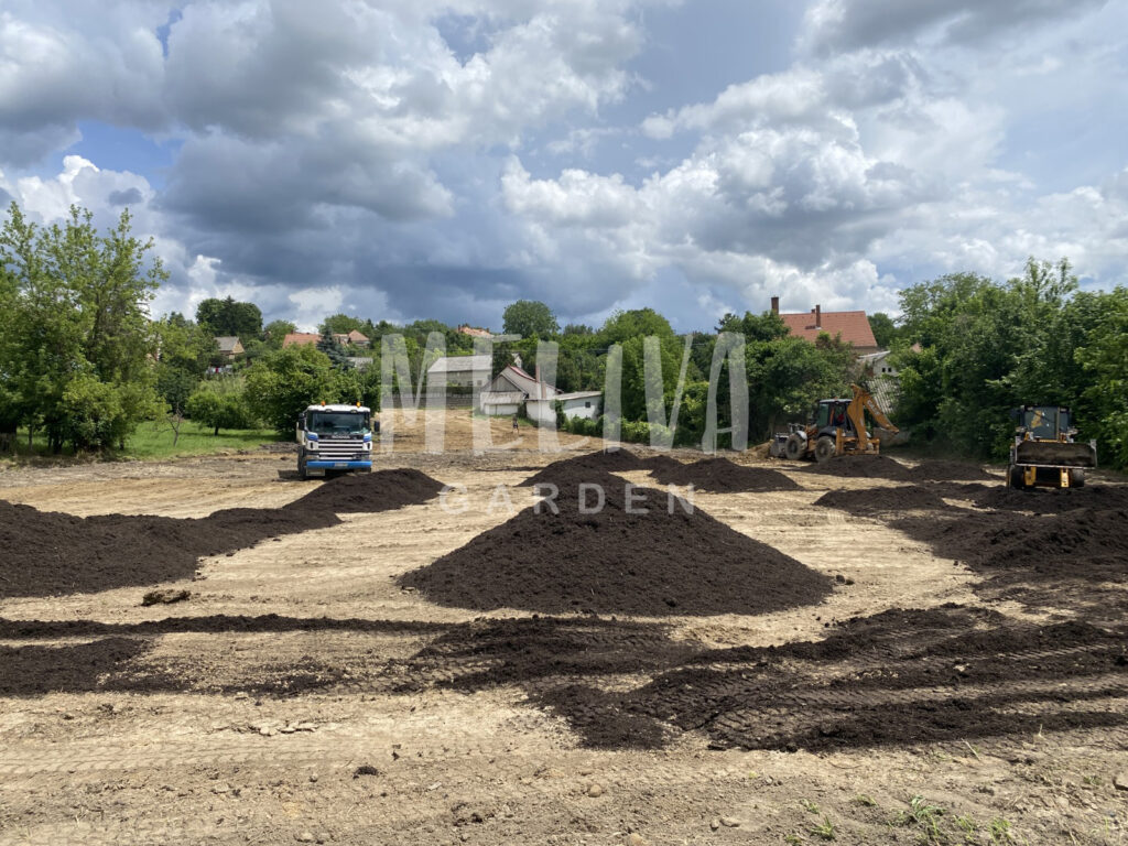 Tereprendezés, gépi földmunka, talaj kiegyenlítés, Meliva Garden