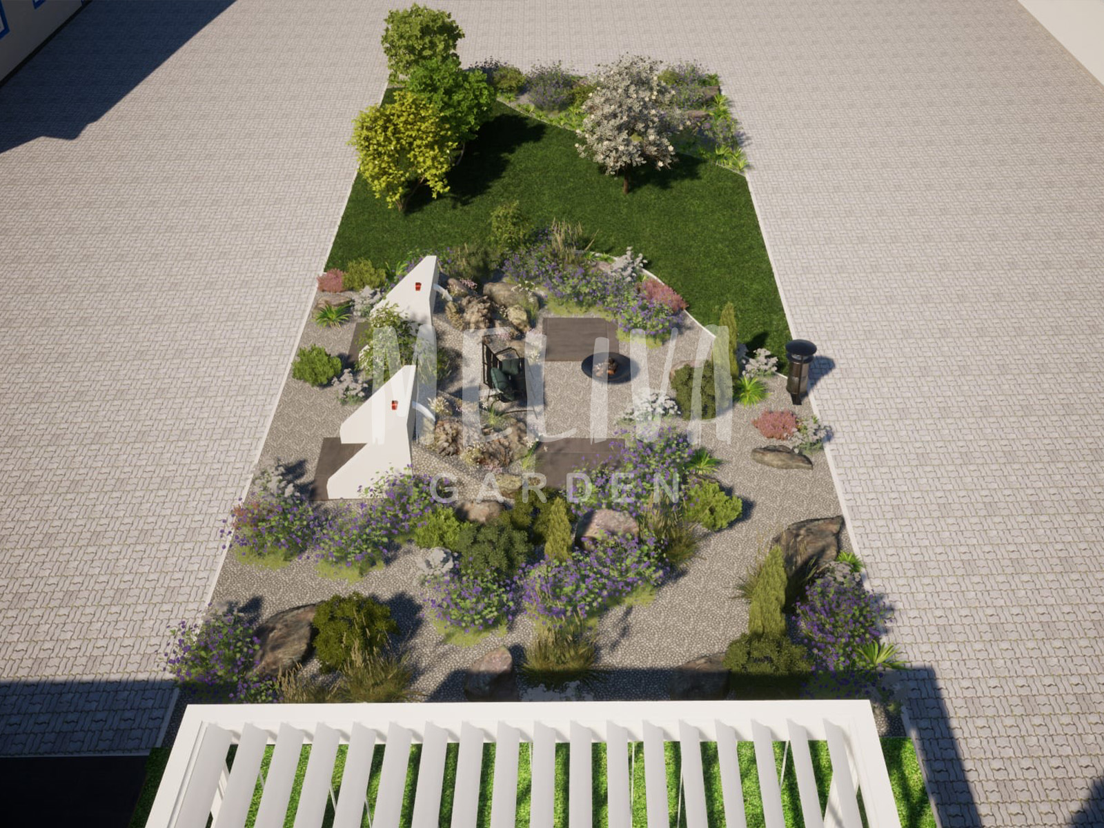 Kerttervezés, kert terv, Cserkút, szép kert, Baranya, Tolna, Somogy, Budapest, Pest megye, Meliva Garden